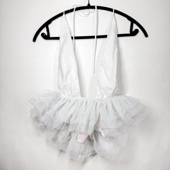 Emma Rose x Beginning Women’s White Tulle Ruffle Halter Peplum Tutu Top Bridal - Picture 2 of 13
